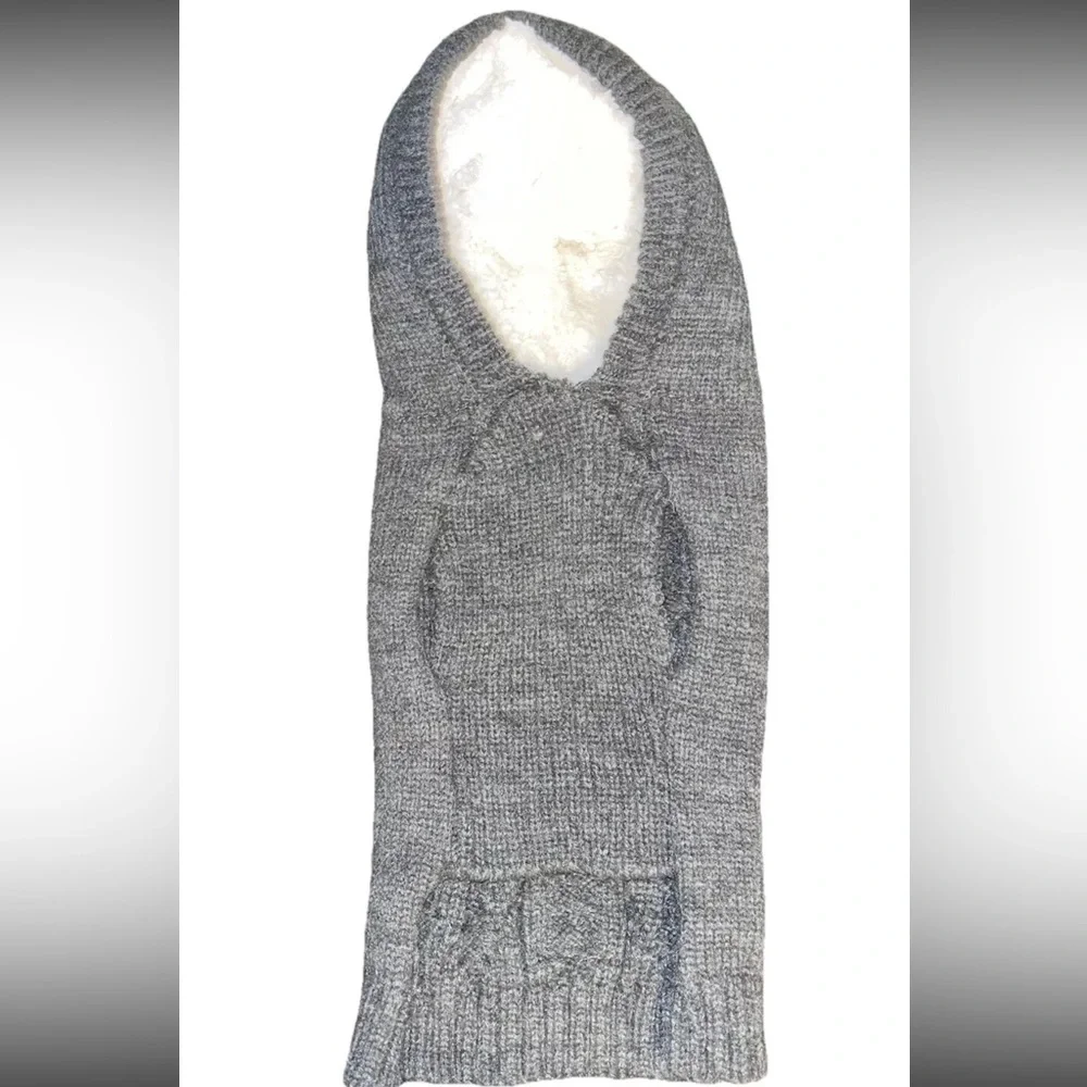 Dog Hoodie w/Fleece lining in hoodie Gray Small